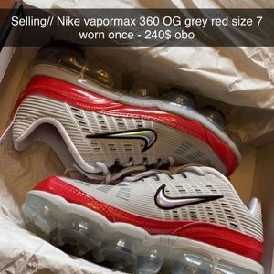Nike vapormax 360 grey reds